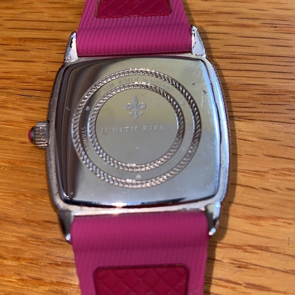 Judith Ripka Silicone Band Dual Time Watch - Picture 6 of 8